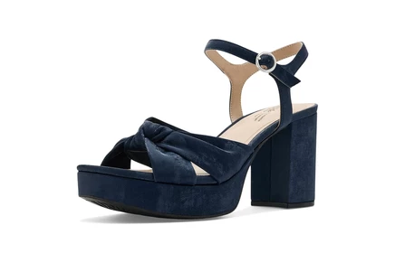 navy faux leather