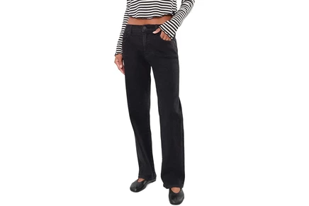 Джинсы KUT from the Kloth Avery High-Rise Straight Leg In Black