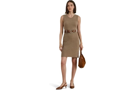 Платье Lauren Ralph Lauren Basket-Weave Sleeveless Sweater Dress