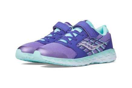 Мужские кроссовки Saucony Kids Wind A/C 2.0 (Little Kid/Big Kid) purple/turquoise