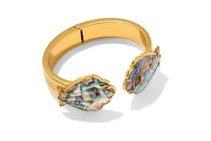 Унисекс браслет-манжета Kendra Scott Alexa, винтажное золото с абалоном