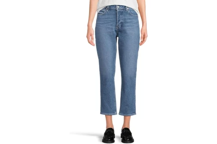 Джинсы Paige Billy Crop Covered Button Fly