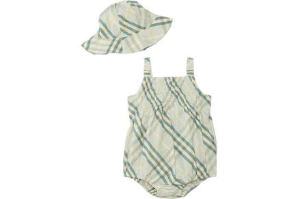 Комплект для младенцев Burberry Kids Raye Check, голубая клетка