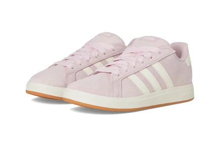 adidas Kids Grand Court 00s Sportswear Shoes (Little Kid/Big Kid) clear pink/off-white/gum
