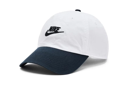 Кепка Nike Club Unstructured Futura Wash, бело-черная