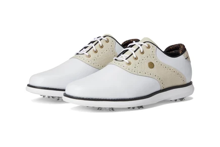 Женские кроссовки FootJoy Traditions Golf Shoes white/tan/black