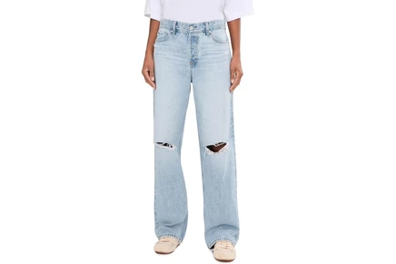 Джинсы AG Jeans Billie Relaxed Straight in Soft Focus Destructed
