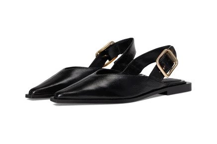 Женские балетки Steve Madden Shay, кожаные, черные
