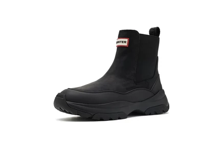 Hunter Landon black leather