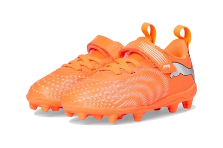 Детские бутсы Puma Future 9 с липучкой, красно-бело-черные