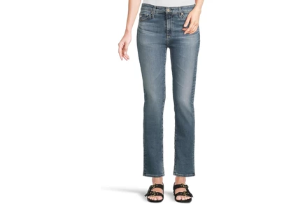 Джинсы AG Jeans Mari High-Rise Slim Straight in 15 Years Shoreline