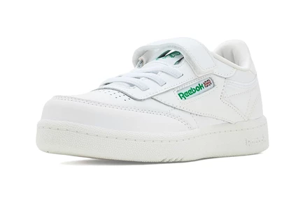 Детские кроссовки Reebok Club C 1V, бело-зелёно-синие