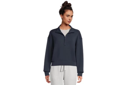 Женский пуловер TravisMathew Skyloft 1/2 Zip, темно-синий