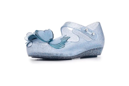 Детские балетки mini melissa ultragirl, блестящие синие