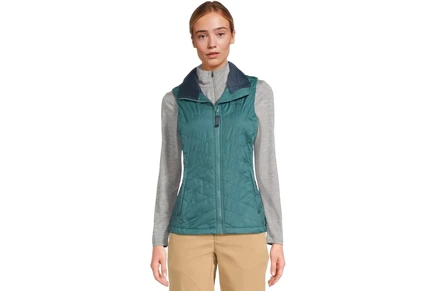 Женский стеганый жилет L.L.Bean PrimaLoft, бирюзовый