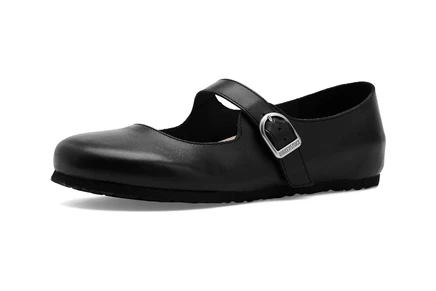 Женские туфли Birkenstock Santa Clarita кожаные, черные