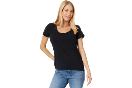Женская футболка L.L.Bean Soft Stretch Supima Tee Scoop Neck Short Sleeve