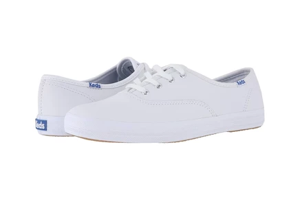 Женские кроссовки Keds Champion Leather Lace Up white leather