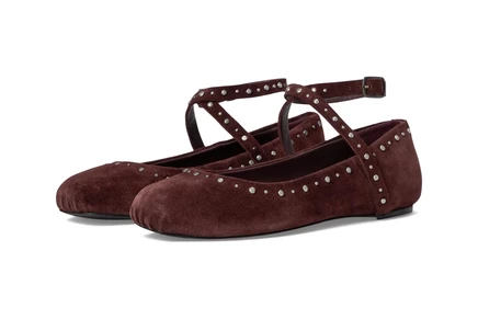 Женские балетки Free People Grace Gems, замшевые, порт рояль