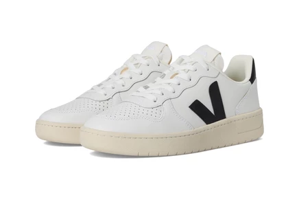 Женские кроссовки Veja V-10 Prime, бело-черные