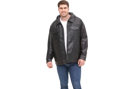 Мужская утепленная куртка Levi's с капюшоном, черная