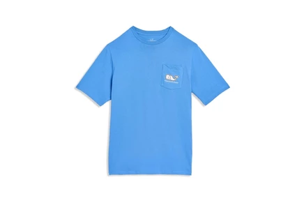 Детская футболка Vineyard Vines Kids, бейсбол, голубая