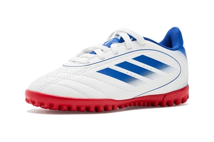 Детские сороконожки adidas Goletto IX, бело-сине-красные