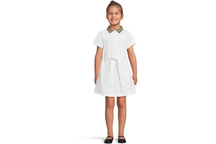 Платье Burberry Kids Astrid Check Collar (big Kid)