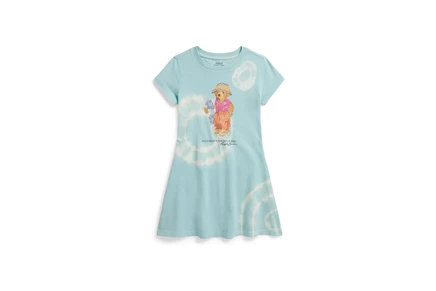 Детское платье Polo Ralph Lauren Kids, зеленое тай-дай