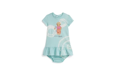 Платье Polo Ralph Lauren Kids Tie-Dye Polo Bear Cotton Dress & Bloomer (Infant)