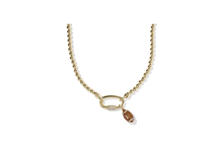 Унисекс ожерелье Kendra Scott Football, золото/белый