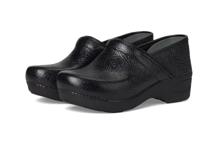black tooled floral