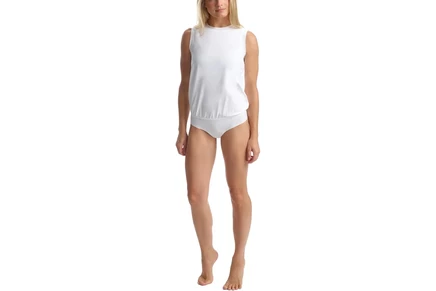 Commando Essential Cotton Muscle Bodysuit white