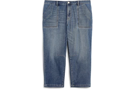 Джинсы KUT from the Kloth Plus Size Ashton Wide Leg Barrel in Prosperous