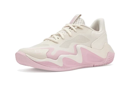 Женские волейбольные кроссовки Under Armour Ace Low 2, бежево-серые/розовые
