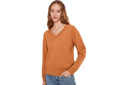 Женский свитшот Mod-o-doc Long Sleeve Deep-v Neck Sweatshirt
