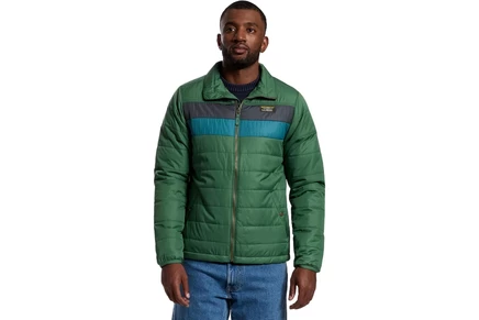 L.L.Bean Mountain Classic Puffer Jacket Color-Block evergreen/iron