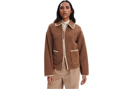 Женская флисовая куртка Varley Ruiko Zip Through, коричневая