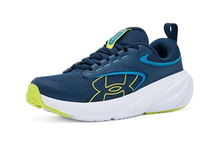 Under Armour Kids Grade School Surge 5 Running Shoes (Big Kid) academy/aegean blue/flash light
