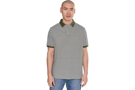 Мужская поло Polo Ralph Lauren Classic Fit в полоску, оливково-белая