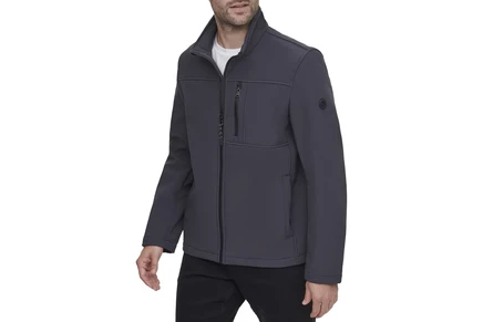 Calvin Klein Water Resistant Soft Shell Open Bottom Jacket (Standard and Big & Tall) iron