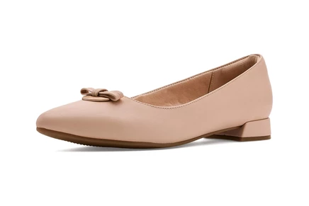 Женские балетки Clarks Natalyn Trim из кожи, светло-розовые