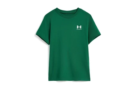 Детская футболка Under Armour Sportstyle, зелёно-белая