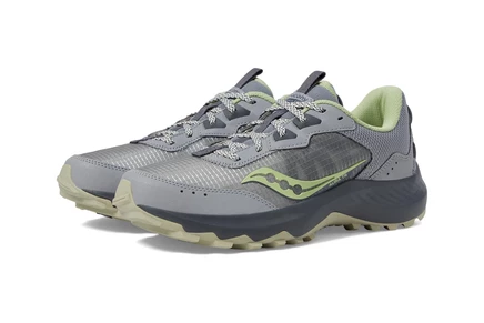 Женские трейловые кроссовки Saucony Aura TR, серо-зеленые