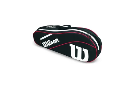 Сумка Wilson Advantage III, 3 ракетки, черно-бело-красная