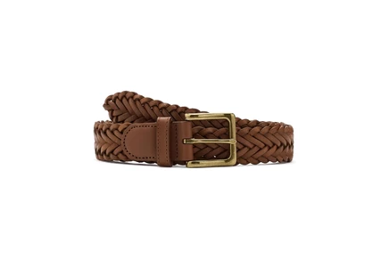 Ремень Brooks Brothers Braided Leather Belt
