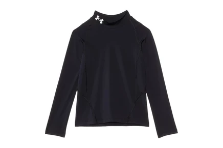 Детский лонгслив Under Armour Kids HeatGear, черно-белый