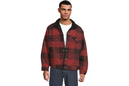 Levis Mens Type 3 Sherpa Trucker rinse it out