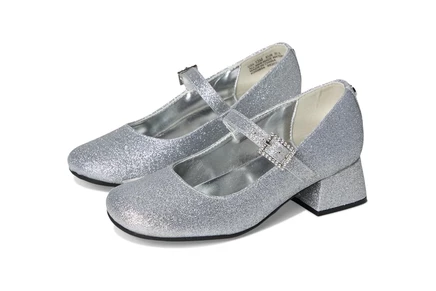 Nina Kids Mila (Little Kid/Big Kid) silver baby glitter