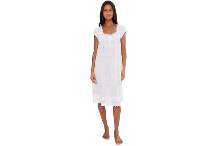 Пижама Eileen West Cotton Lawn Swiss Dot Cap Sleeve Waltz Nightgown